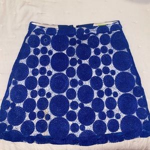 Alice + Olivia blue embroidered skirt